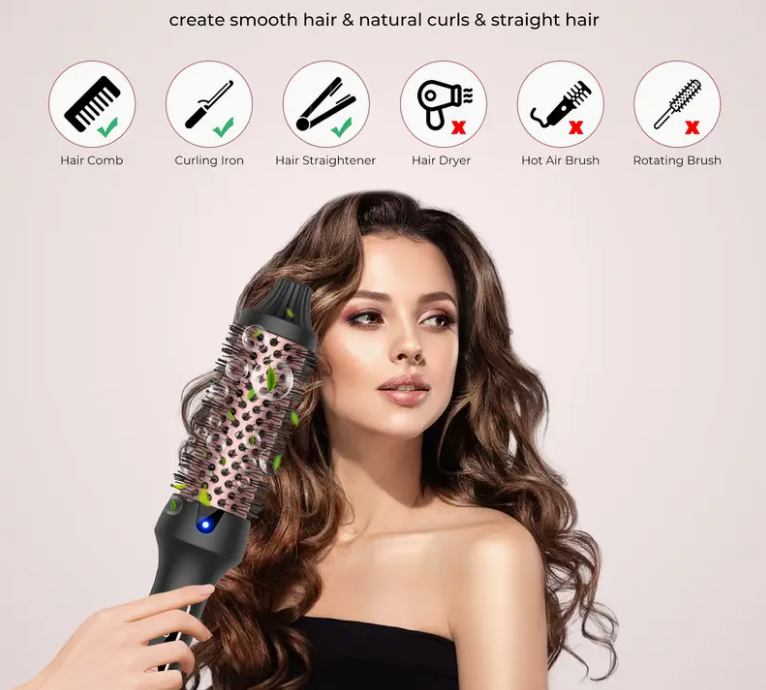 3-in-1 Pro Thermal Brush | Negative Ion  Dual PTC Heaters