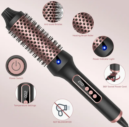 3-in-1 Pro Thermal Brush | Negative Ion  Dual PTC Heaters