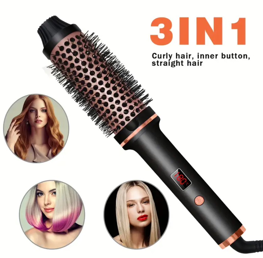 3-in-1 Pro Thermal Brush | Negative Ion & Dual PTC Heaters