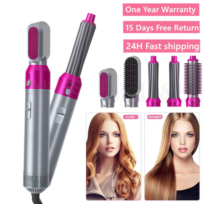 5-in-1 Ceramic Hair Styling Set | Dry, Curl, Straighten & Volumize