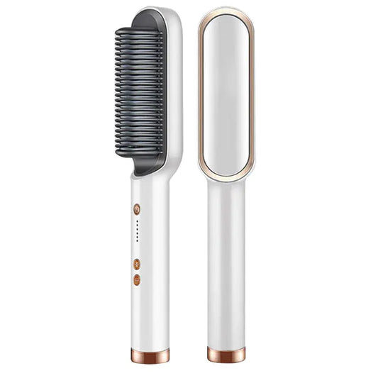 2-in-1 Ionic Hair Straightening Brush | Sleek, Smooth & Fast Heating