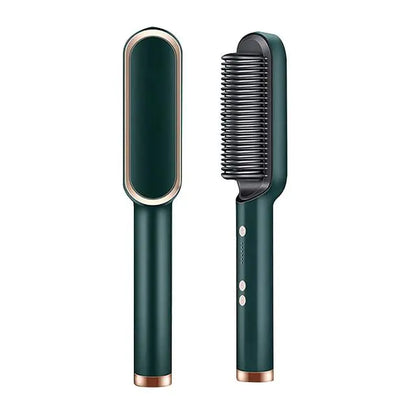 2-in-1 Ionic Hair Straightening Brush | Sleek, Smooth & Fast Heating